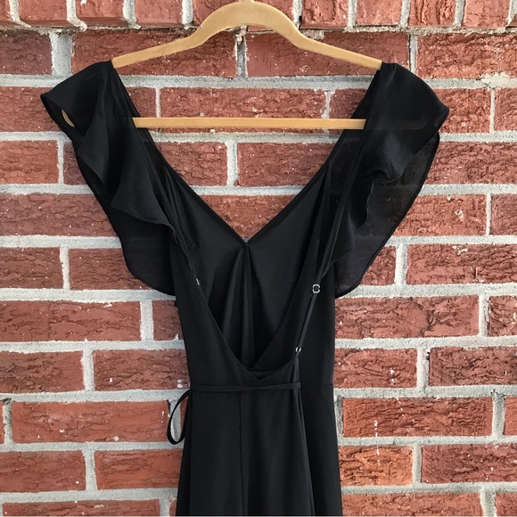 Anthropologie Yumi Kim Full Bloom Wrap Maxi Dress Black Size Medium - Picture 7 of 13